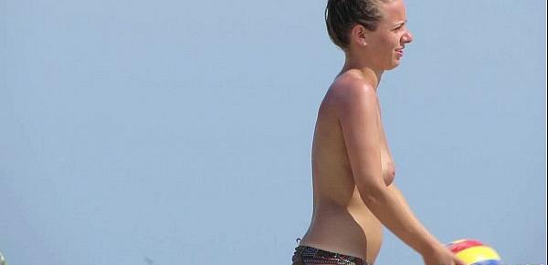  Hot Bikini Teens Thong Topless Voyeur Spy Beach
